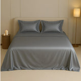 Silky Comfort Shimmer Grey Bedsheet Set - King Size