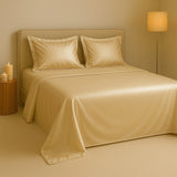 Silky Comfort Shimmer Gold Bedsheet Set - King Size