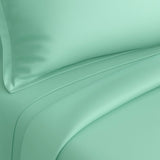 Silky Comfort Shimmer Mint Bedsheet Set - King Size