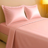 Silky Comfort Shimmer Baby Pink Bedsheet Set - King Size