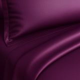 Silky Comfort Shimmer Wine Bedsheet Set - King Size