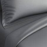 Silky Comfort Shimmer Grey Bedsheet Set - King Size