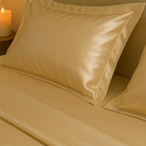 Silky Comfort Shimmer Gold Bedsheet Set - King Size