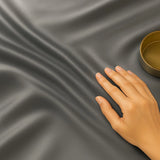 Silky Comfort Shimmer Grey Bedsheet Set - King Size