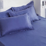 Infinity Midnight Blue Jacquard Bedsheet Set - King Size