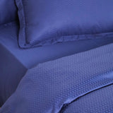 Infinity Midnight Blue Jacquard Bedsheet Set - King Size