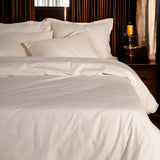 London Luxury Creamy Ivory Checks Bedding - King Size