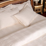 Swiss Stripes Creamy Ivory Bedding - King Size