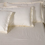 Infinity Creamy Ivory Jacquard Bedsheet Set - King Size