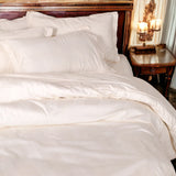 Swiss Stripes Creamy Ivory Bedding - King Size