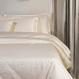 Infinity Creamy Ivory Jacquard Bedsheet Set - King Size