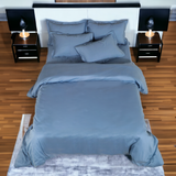Classic Italian Forest Teal Solid Bedsheet Set - King Size