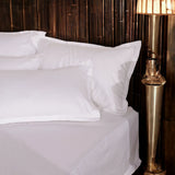 London Luxury Pearl White Checks Bedding - King Size