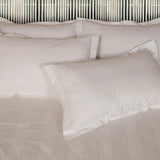 Swiss Stripes Pearl White Bedding - King Size