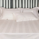 Swiss Stripes Pearl White Bedding - King Size