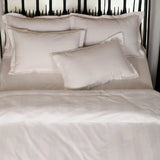 Swiss Stripes Pearl White Bedding - King Size