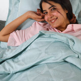 Celestial Chakra Aqua Jacquard Collection - King Size