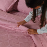 Celestial Chakra Blush Rose Jacquard Collection - King Size