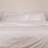 Infinity Pearl White Jacquard Bedsheet Set - King Size