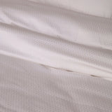 Infinity Pearl White Jacquard Bedsheet Set - King Size