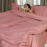 London Luxury Woodsy Rose Checks Bedding - King Size