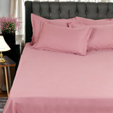 Classic Italian Woodsy Rose Solid Bedsheet Set - King Size