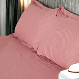 London Luxury Woodsy Rose Checks Bedding - King Size