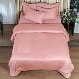 Classic Italian Woodsy Rose Solid Bedsheet Set - King Size