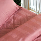 Swiss Stripes Woodsy Rose Bedding - King Size