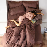 Infinity Dark Brown Jacquard Bedding