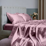 Silky Comfort Shimmer Baby Pink Bedsheet Set - King Size